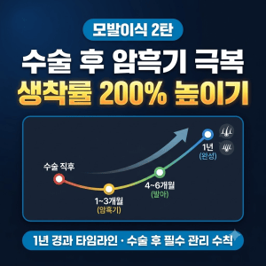 모발이식 2탄: 수술 후 1년 경과 타임라인과 생착률 높이는 핵심 관리법